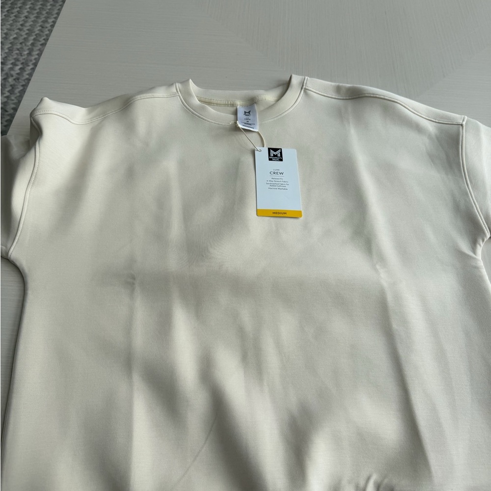 Members Only Cream Crewneck Sweatshirt - Classic Women's Pullover
